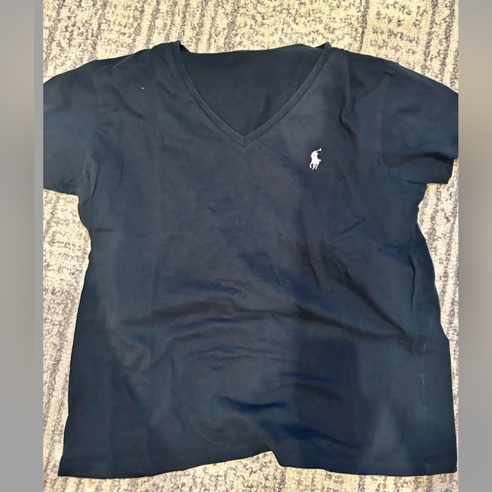 Black Polo V Neck - Size S